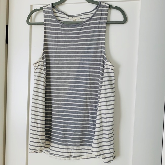 Madewell Forward Seam “Dusk Grey” Stripe Tank - Picture 6 of 6